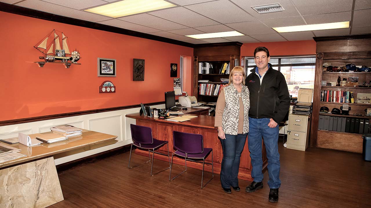 Tommy Perkins III and Donna Snyder of T.P. Trailers