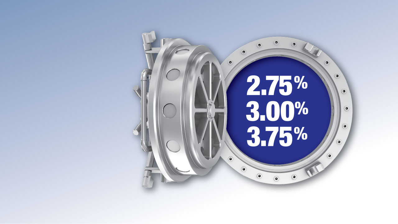 Image of Safe Vault showing rates.