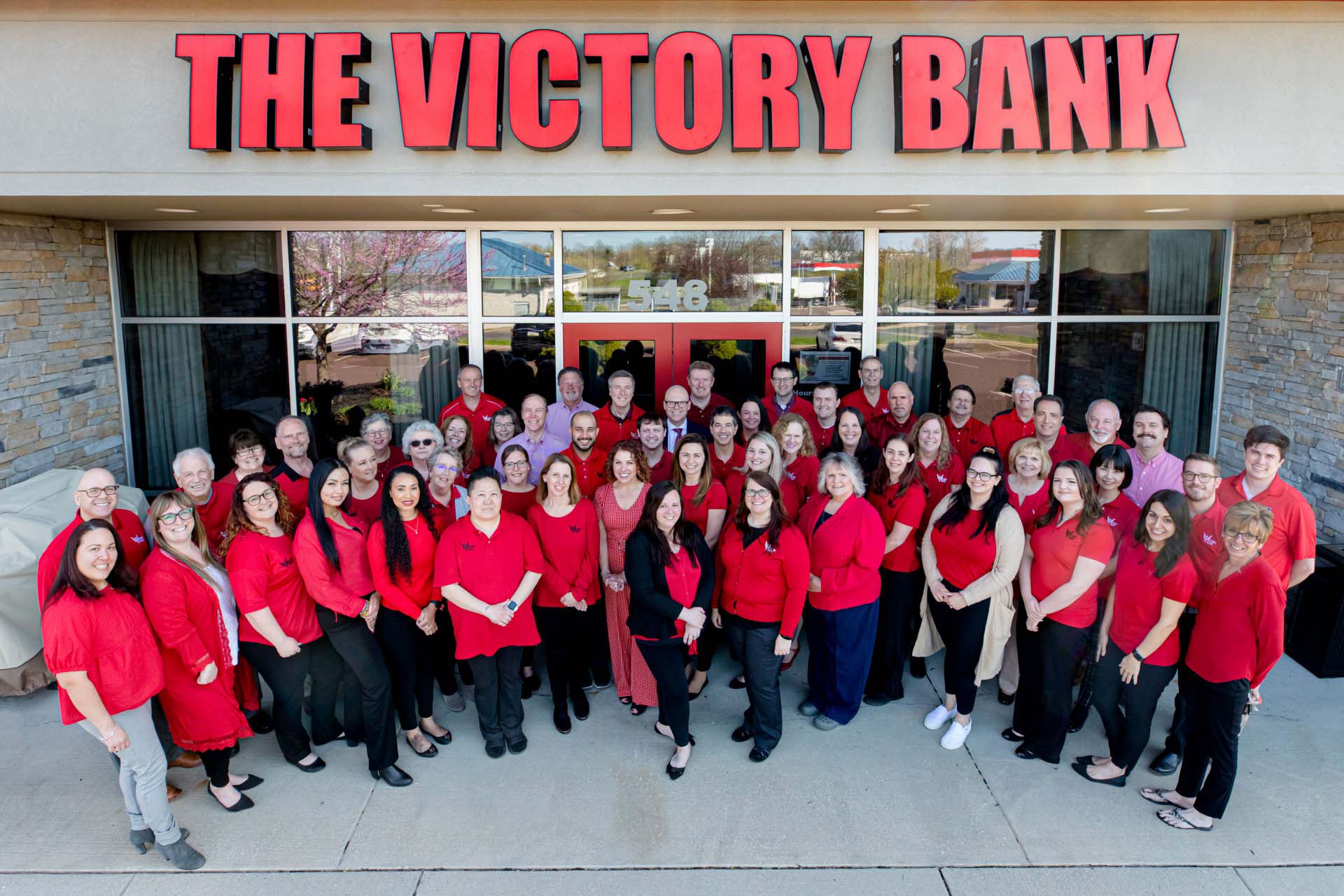 The Victory Bank staff group photo